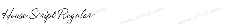 House Script Regular字体转换 House Script Regular字体转换